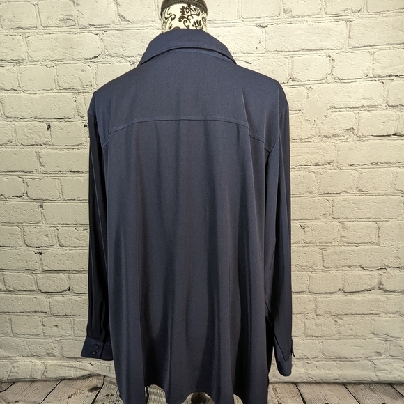Susan Graver women's long Sleeve Button Front plus Size 2x career top B3 - Picture 10 of 10